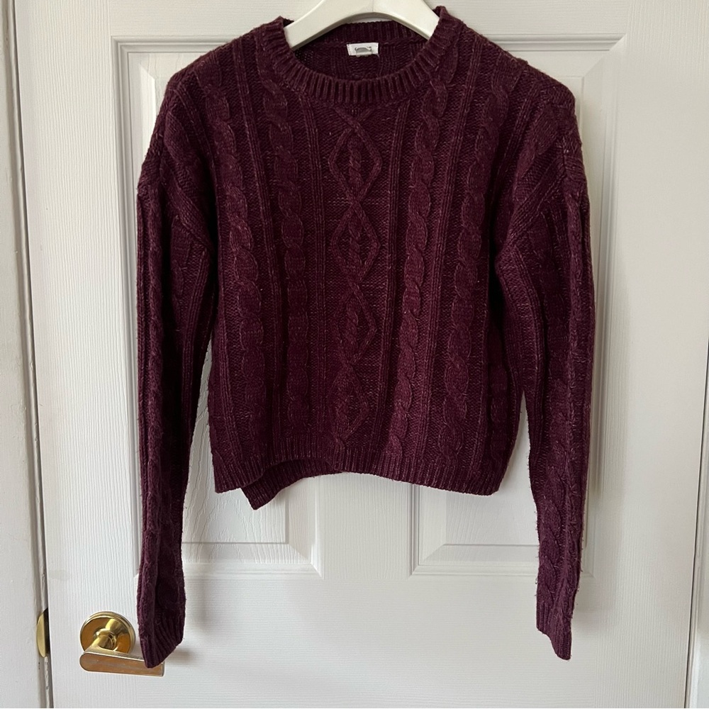 Garage Cable Knit Crewneck Sweater XS